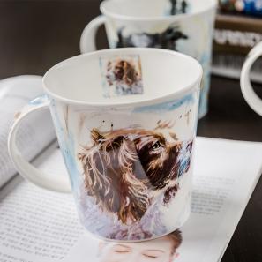 DUNOON 英国丹侬DUNOON骨瓷杯马克杯油画斯宾格猎犬