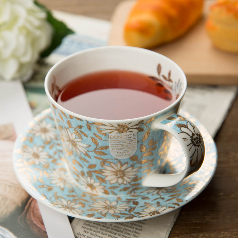 DUNOON 英国丹侬DUNOON骨瓷茶杯咖啡杯浅绿小花