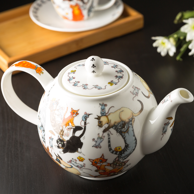 DUNOON 英国丹侬Dunoon骨瓷茶壶水壶茶具/猫