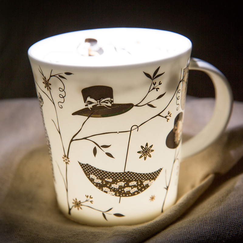 英国DUNOON丹侬骨瓷杯马克杯时尚礼帽