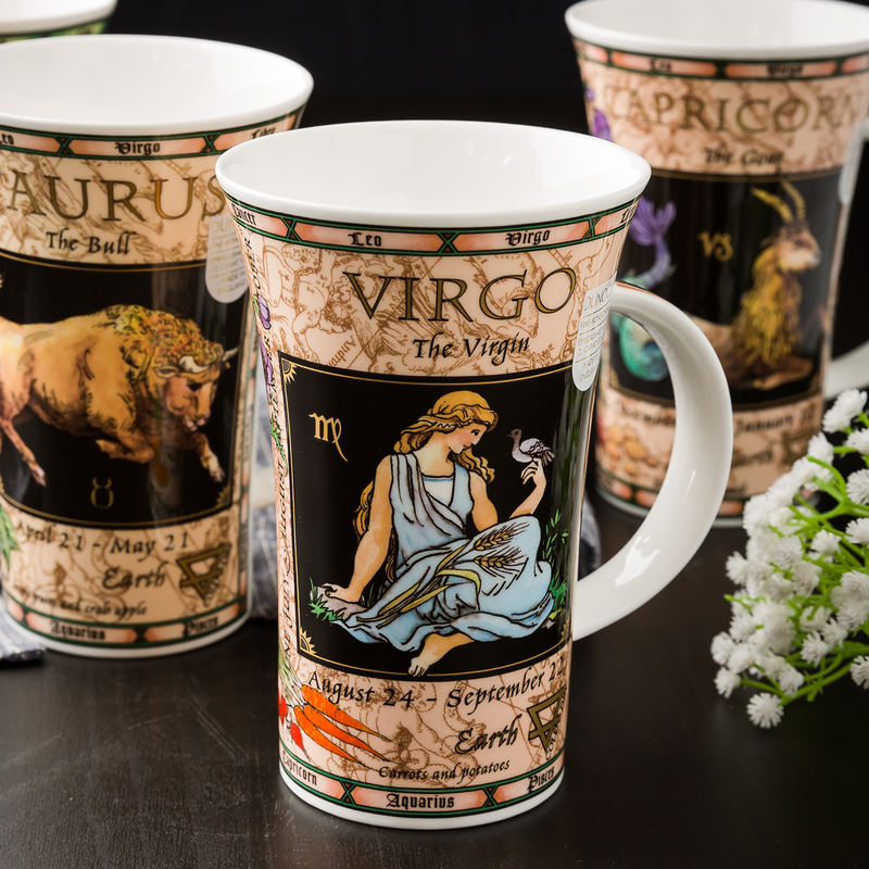 英国dunoon丹侬骨瓷马克杯处女座