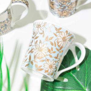 DUNOON 丹侬DUNOON骨瓷马克杯小花系列浅蓝