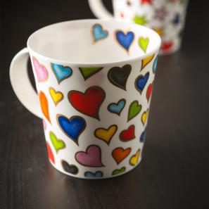 DUNOON 英国DUNOON丹侬骨瓷杯马克杯金心彩色