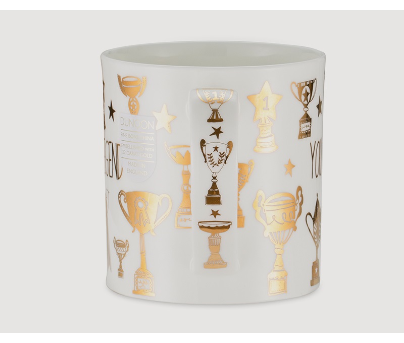 英国原产丹侬Dunoon骨瓷杯荣誉殿堂系列一代传奇马克杯侧面