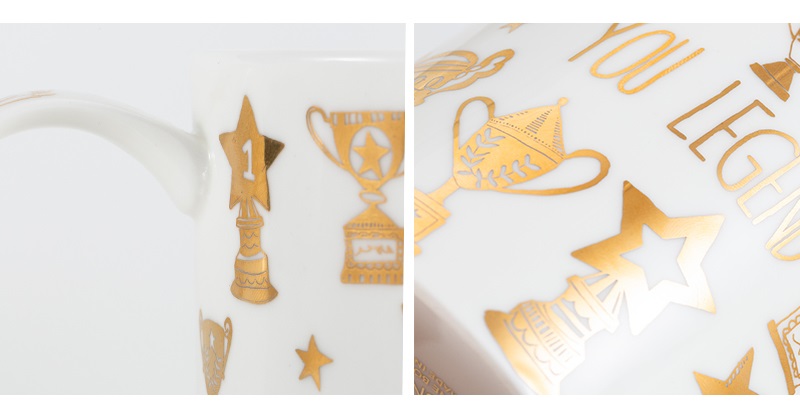 英国丹侬Dunoon荣誉殿堂系列一代传奇骨瓷杯细节图案