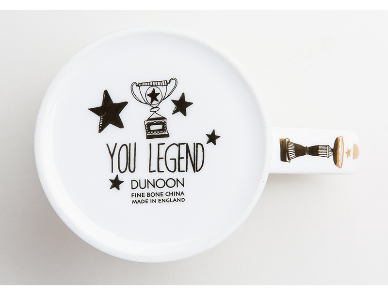 英国丹侬Dunoon荣誉殿堂系列一代传奇骨瓷杯杯底细节