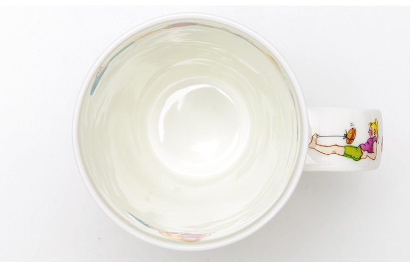 英国丹侬Dunoon骨瓷水杯马克杯茶杯趣味瑜伽杯口