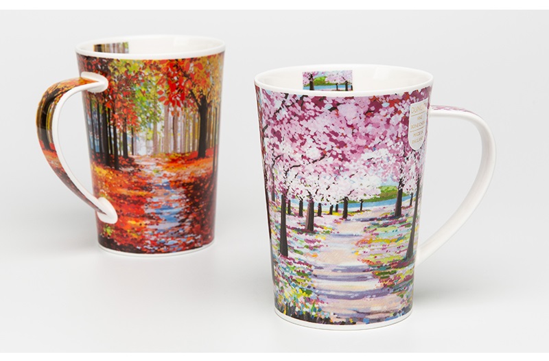 英国dunoon丹侬骨瓷杯马克杯林间小道系列茶杯