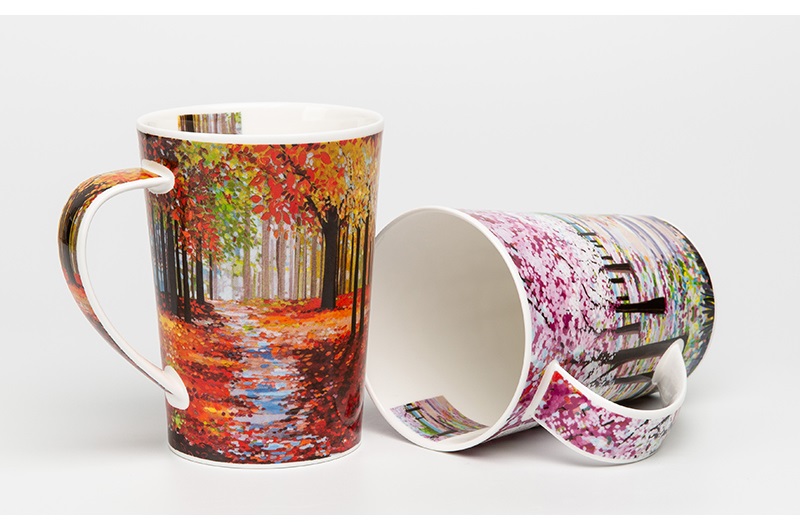 英国dunoon丹侬骨瓷杯马克杯林间小道系列茶杯