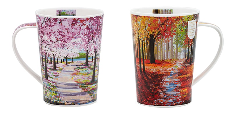 英国dunoon丹侬骨瓷杯茶杯林间小道系列马克杯