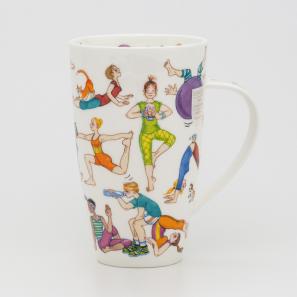 DUNOON 英国丹侬Dunoon骨瓷水杯马克杯茶杯趣味瑜伽