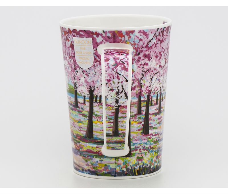 英国丹侬Dunoon骨瓷茶杯林间小道系列落英缤纷马克杯侧面