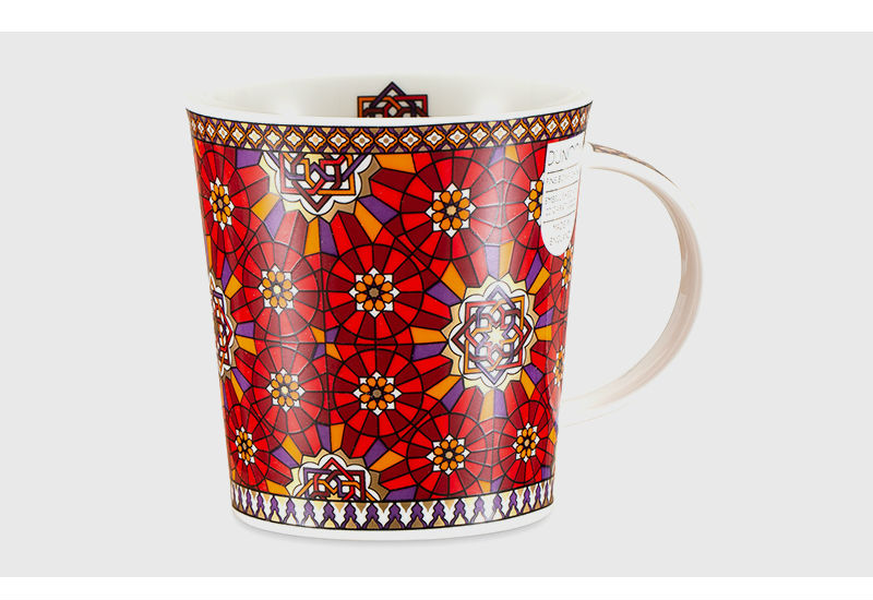 英国丹侬dunoon骨瓷杯波斯风格编结图案马克杯