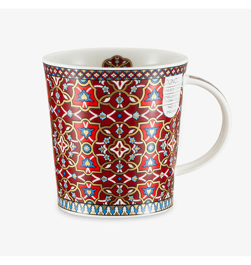 英国丹侬dunoon骨瓷杯波斯风格花朵图案马克杯