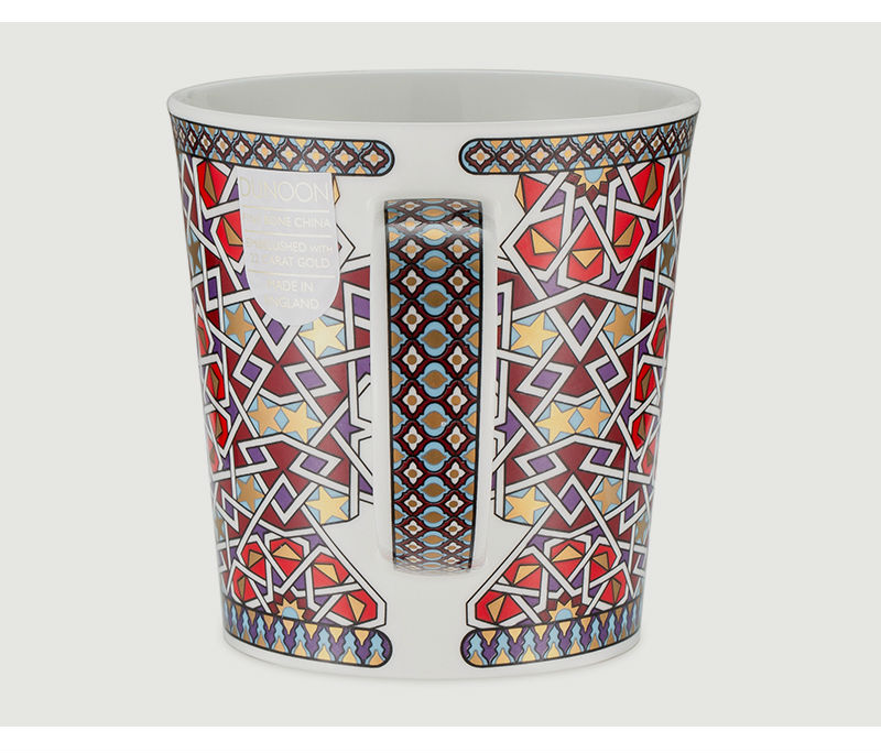 英国丹侬dunoon骨瓷杯波斯风格星星图案马克杯侧面