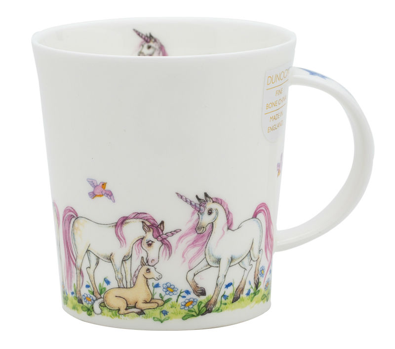 英国丹侬Dunoon骨瓷水杯马克杯茶杯独角兽马克杯正面图案
