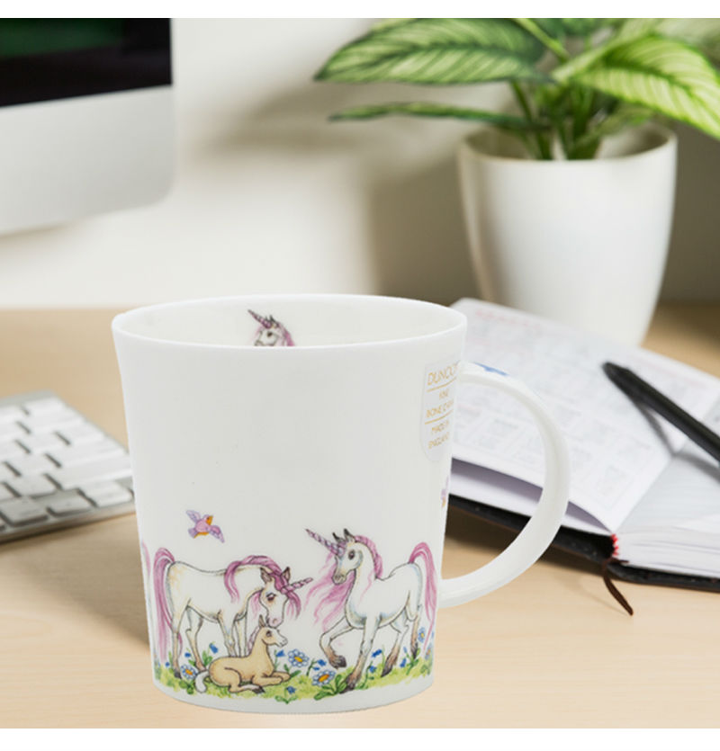 英国丹侬Dunoon骨瓷水杯马克杯茶杯独角兽马克杯情境图