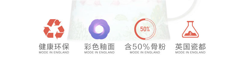 英国丹侬Dunoon骨瓷水杯马克杯茶杯三只小猪水杯的原材料