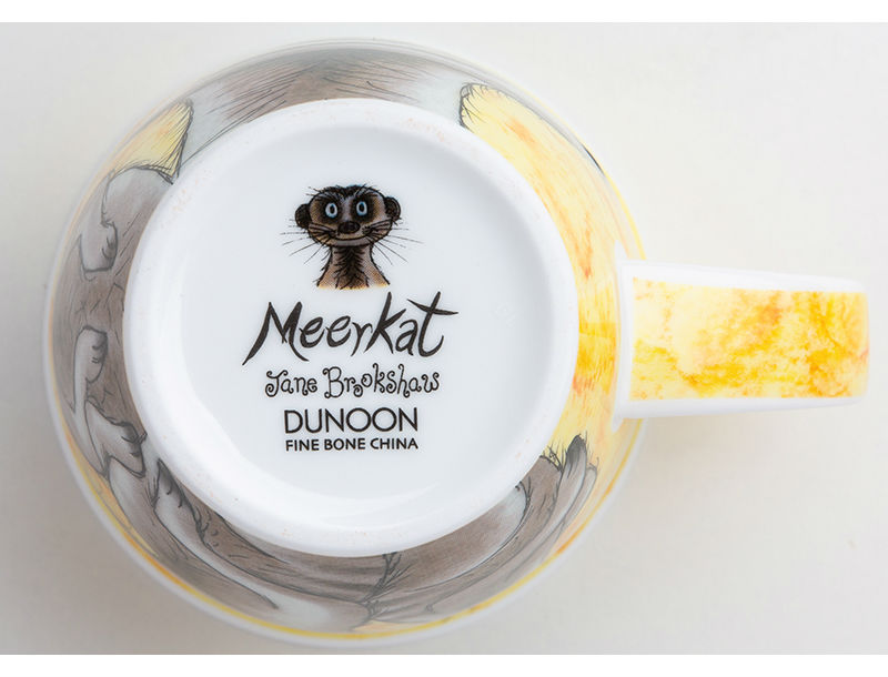 英国DUNOON丹侬骨瓷杯马克杯树獭狐獴水杯杯底