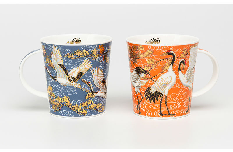 英国丹侬Dunoon骨瓷杯马克杯仙鹤系列茶杯
