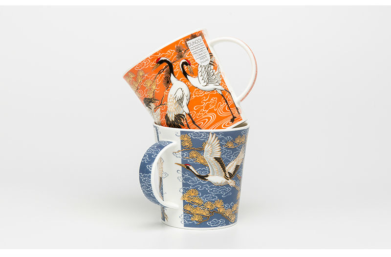 英国丹侬Dunoon骨瓷杯马克杯仙鹤系列水杯