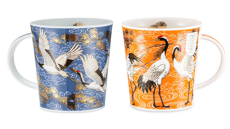 英国丹侬Dunoon骨瓷杯马克杯仙鹤系列水杯