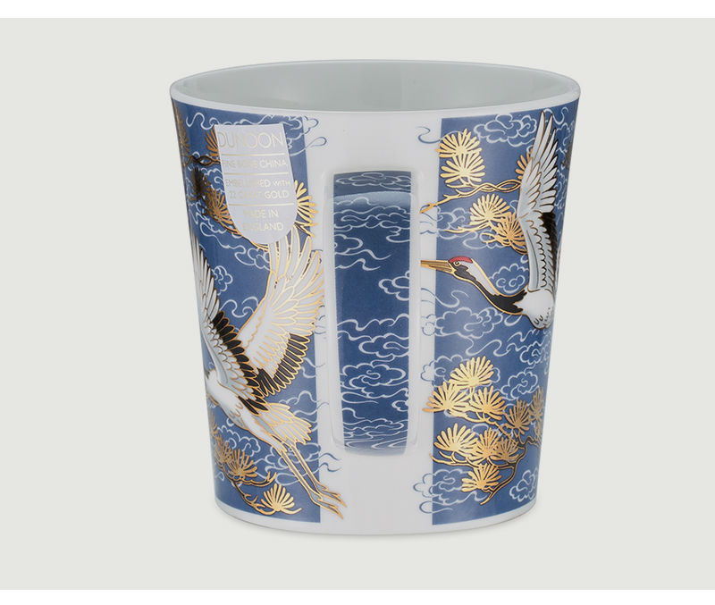 英国丹侬Dunoon骨瓷杯马克杯仙鹤系列水杯侧面图案