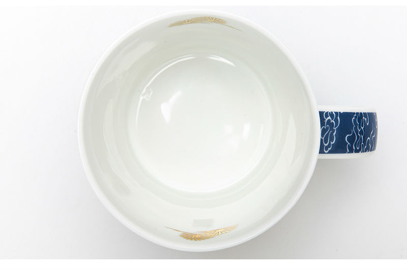 英国丹侬Dunoon骨瓷杯马克杯仙鹤系列水杯杯口